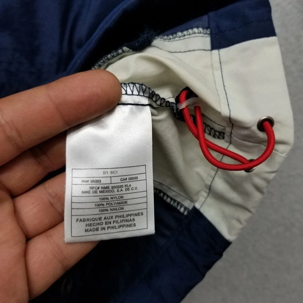 Nike Jacket Mens Large Blue Full‎ Zip Pockets Nylon Windbreaker
